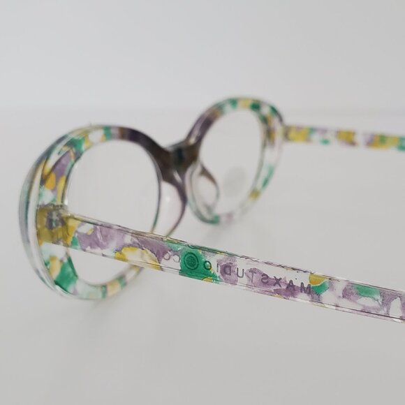NWOT MAX STUDIO Women's Readers Reading Glasses +1.50 Oval Lens Pastel Florals - Picture 3 of 8